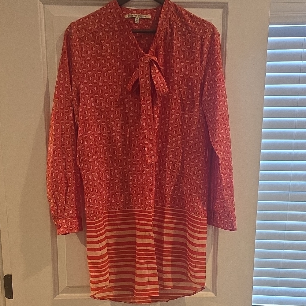 Collective Concepts Red Patterned Blouse